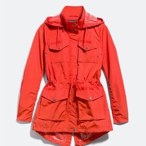 Marc New York Shilowe Cargo Rain Jacket | Orange Red | Excellent Condition